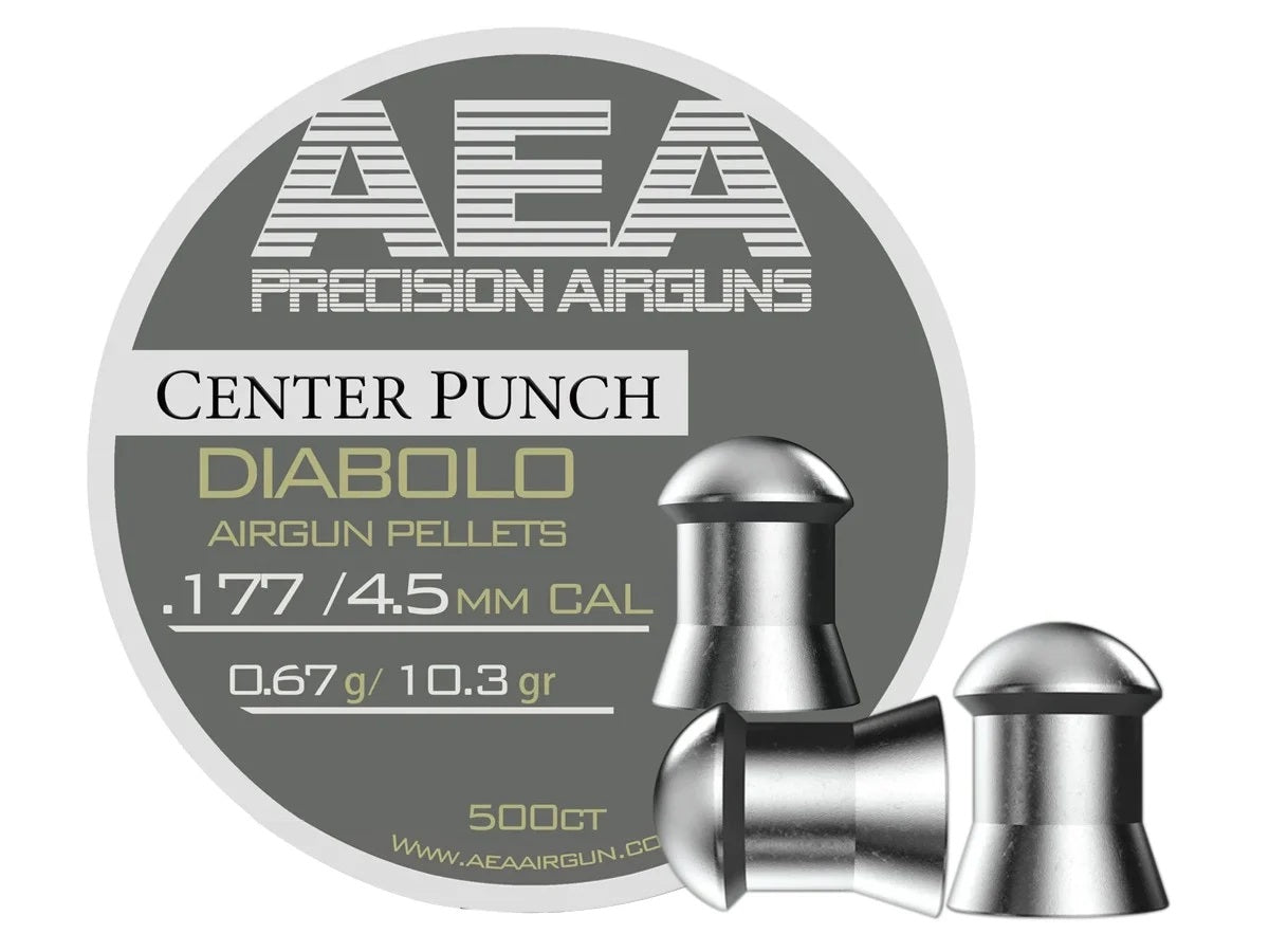 AEA Airgun Pellet (500 Count) CENTER PUNCH 4.5mm .177 Caliber (10.3gr.)