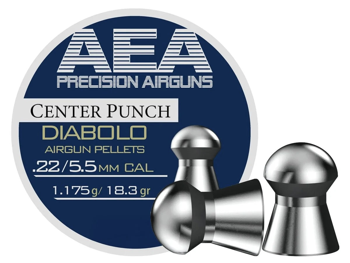 AEA Airgun Pellet (500 Count) CENTER PUNCH 5.5mm .22 Caliber (18.3gr.)
