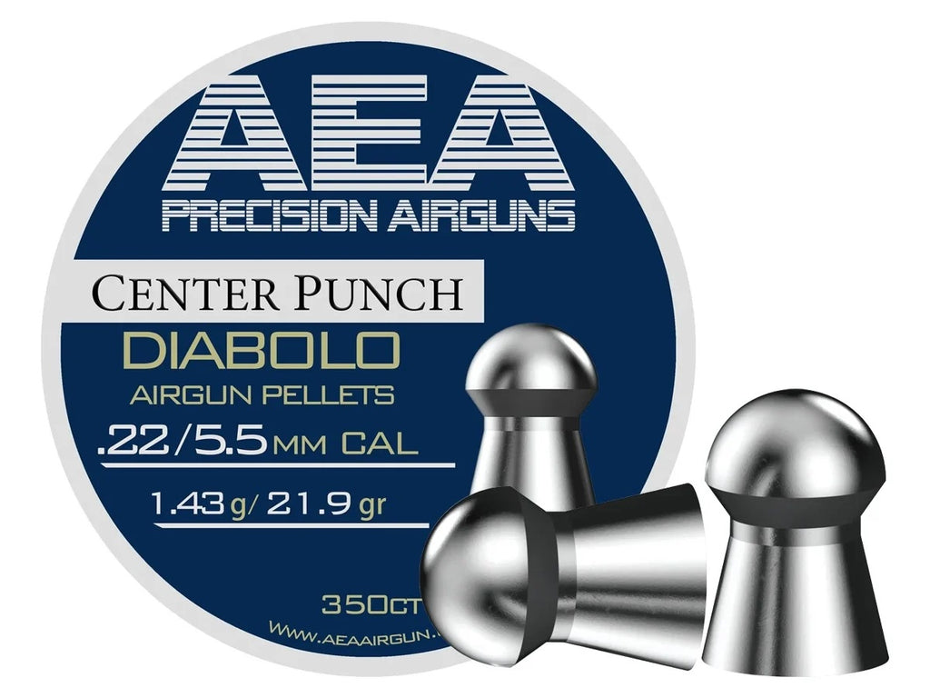 AEA Center Punch .22 Caliber Pellets 21.9gr (350 Count) Air Rifle Ammo