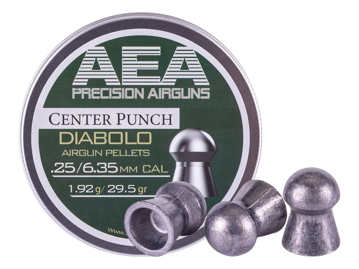 AEA Airgun Pellet (300 Count) CENTER PUNCH 6.35mm .25 Caliber (29.5gr.)