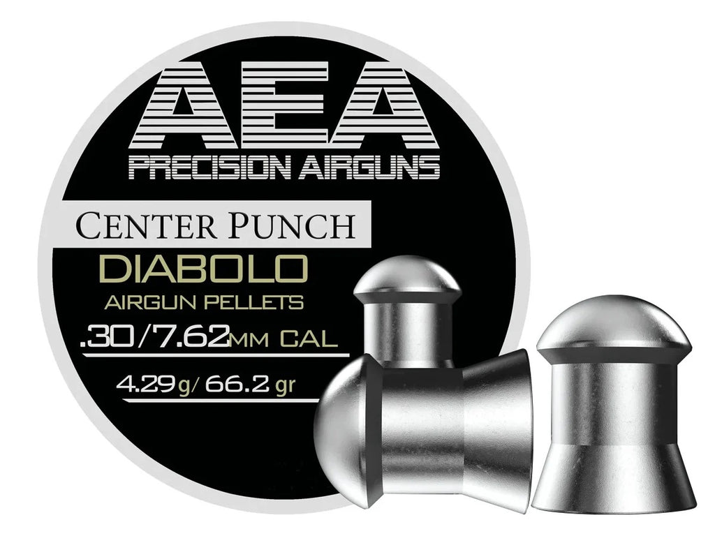 AEA Center Punch .30 Caliber Pellets 66.2gr (120 Count) Air Rifle Ammo