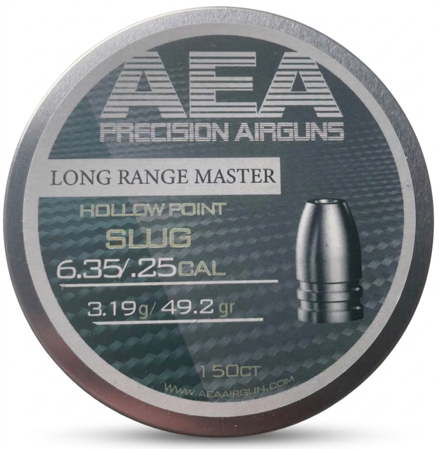AEA Airgun Slug (150 Count) Long Range Hollow Point .25 Caliber (49.2gr.)