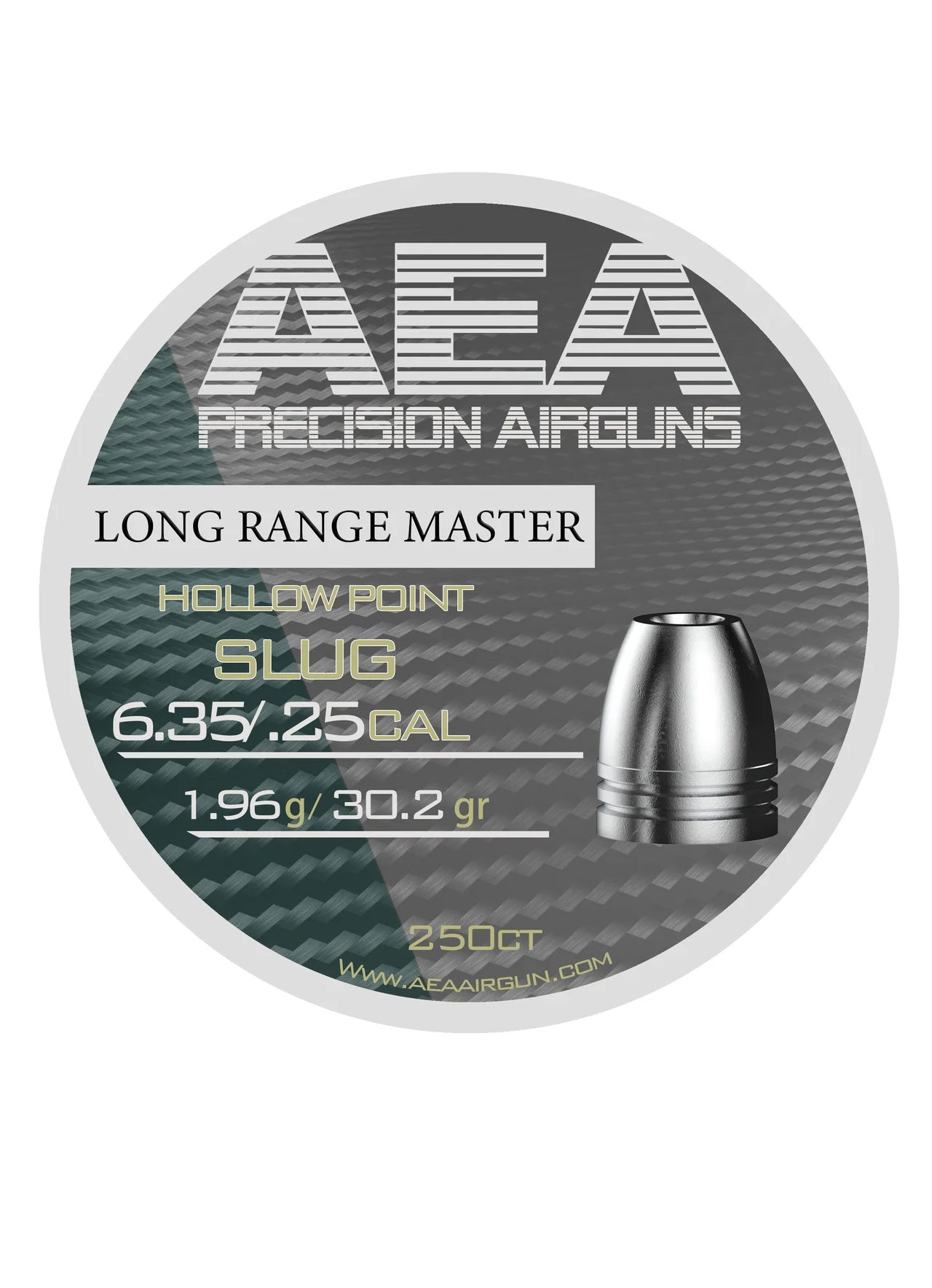 AEA Airgun Slug (250 Count) Long Range Hollow Point .25 Caliber (30.2gr.)