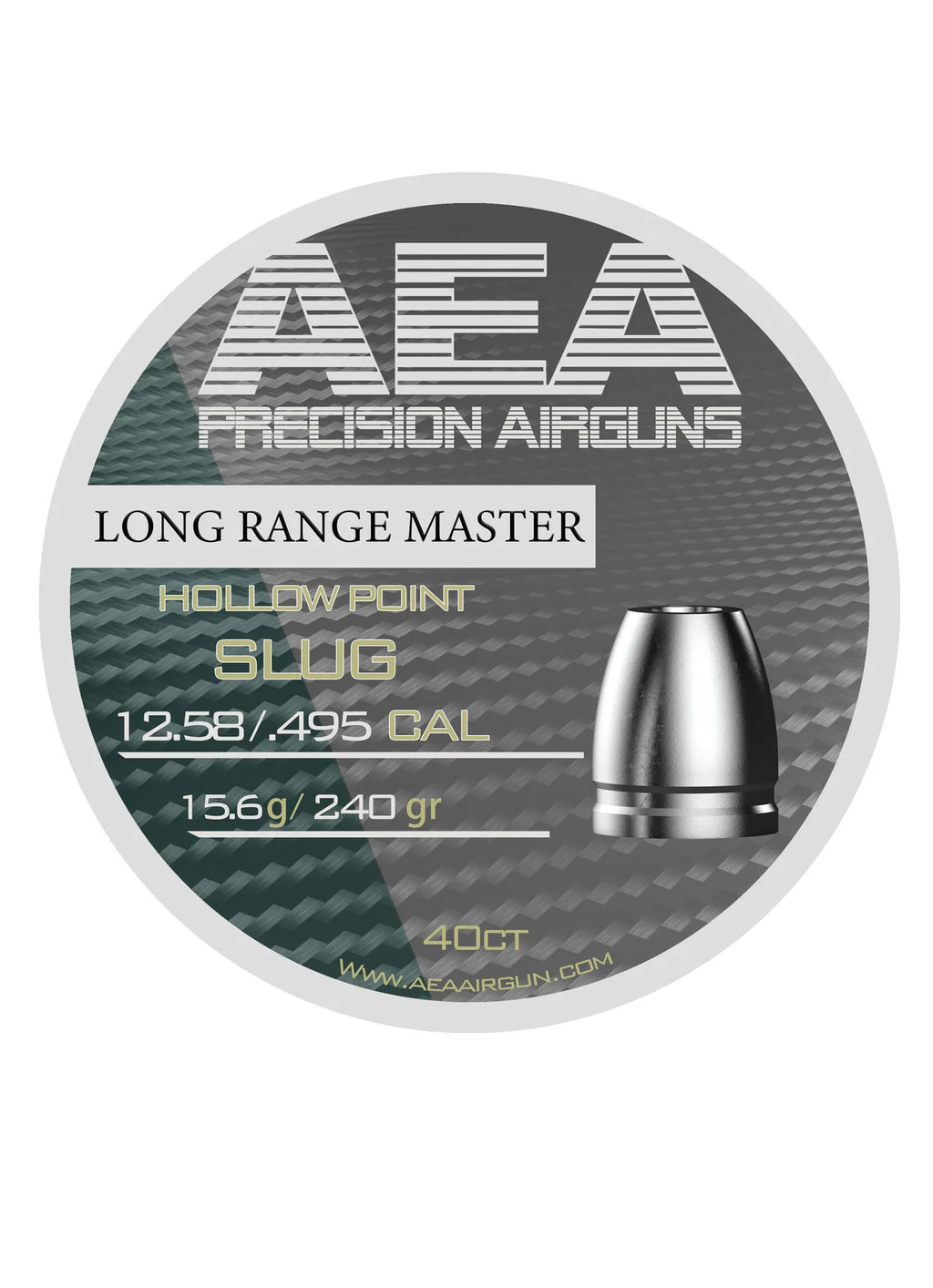 AEA Long Range Slug  .50 Caliber 240gr (40 Count) Airgun Ammo