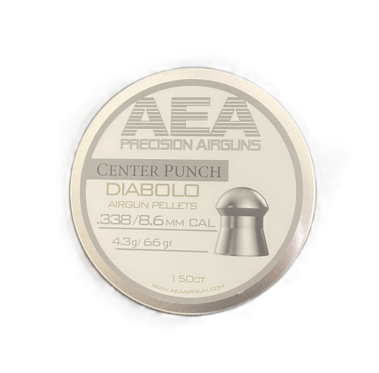 AEA Center Punch .338 Caliber Pellets 66gr (150 Count) Air Rifle Ammo
